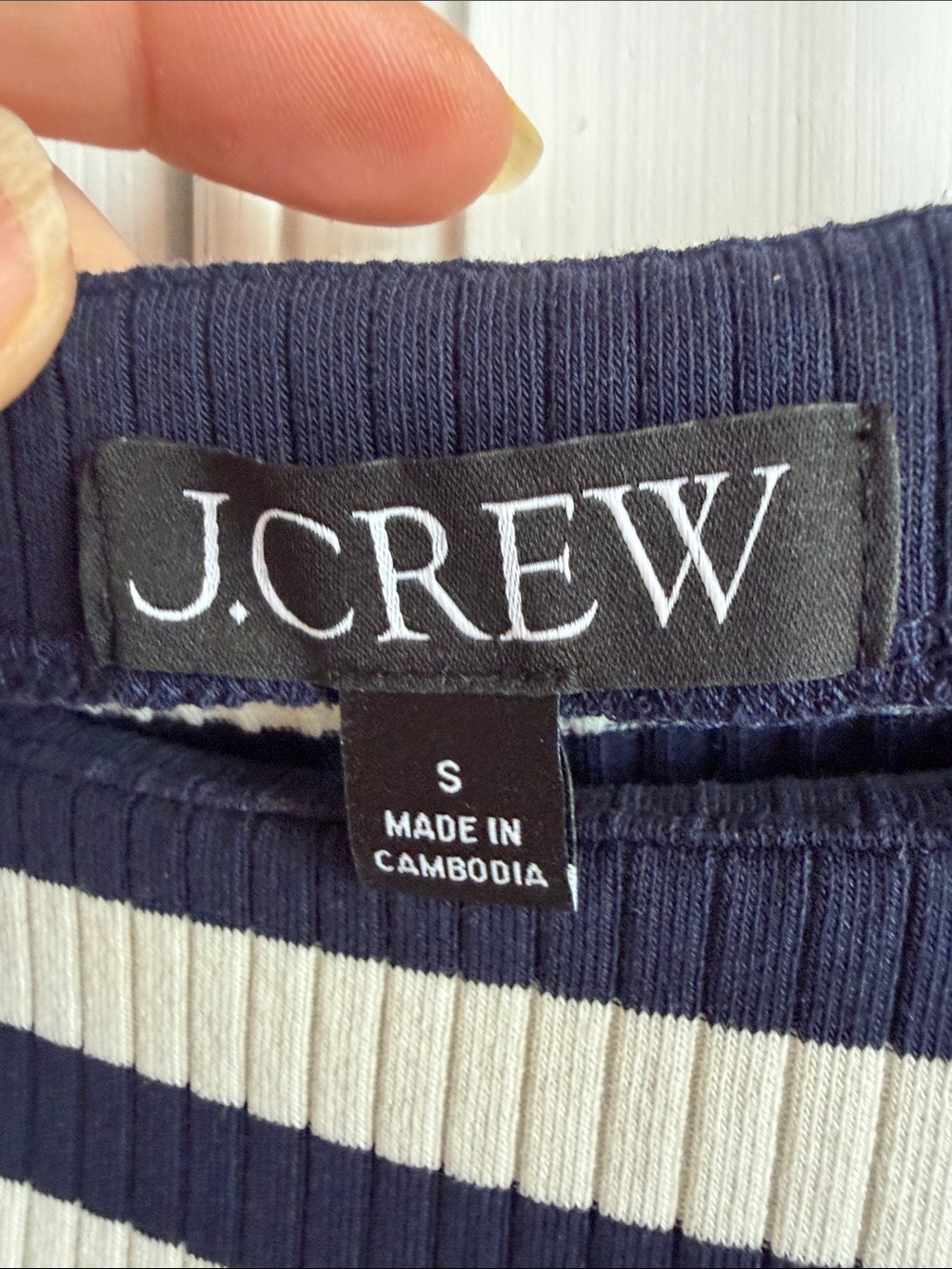 J. Crew Ribbed Knit boatneck midi dress in stripes Size Small NWT - Picture 8 of 11